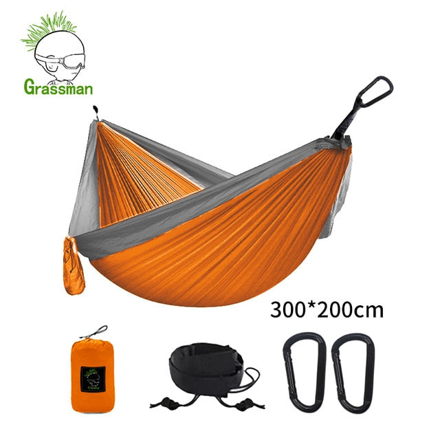 300*200cm Portable Camping Parachute Hammock Survival Garden Outdoor Furniture Leisure Sleeping Hamaca Travel Double Hanging Bed