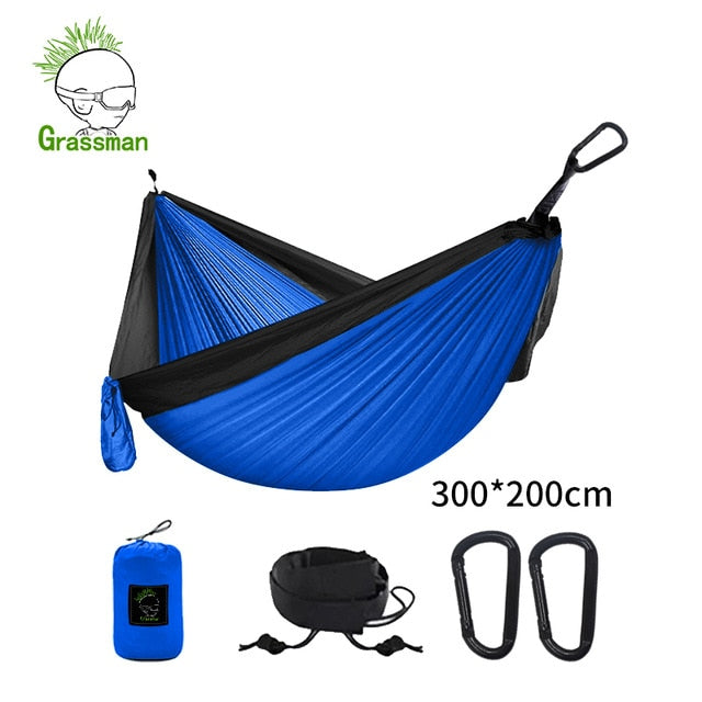 300*200cm Portable Camping Parachute Hammock Survival Garden Outdoor Furniture Leisure Sleeping Hamaca Travel Double Hanging Bed