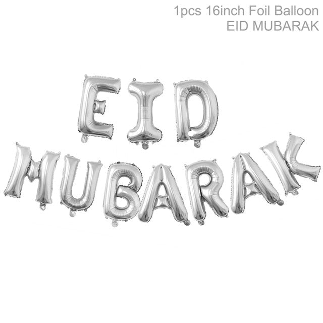 Balloons Decor Ramadan And Eid Decorations Eid Bjd Eid Mubarak Decor MUBARAK Paper Banner RAMADAN MUBARAK Muslim Ramadan Decor