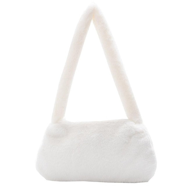 Fluffy Shoulder Messenger Bag Plush Soft Underarm Shoulder Fashion Casual Soft Crossbody Bags Women Totes Bags Clutch Bag