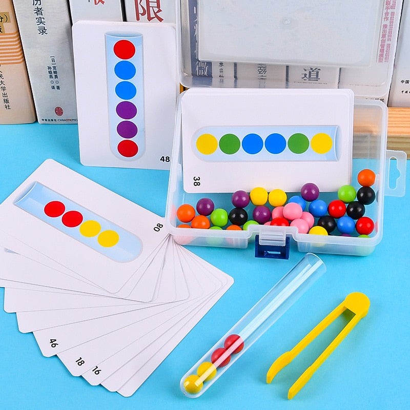 Clip beads test tube toy children logic concentration fine motor training game Montessori teaching aids educational toy for kids