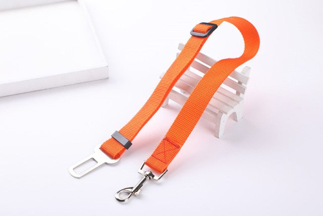 Adjustable Dog Cat Car Safety Belt Pet Seat Vehicle Seat Belt Harness Dog Lead Clip Pet Supplies Safety Lever Traction Collar