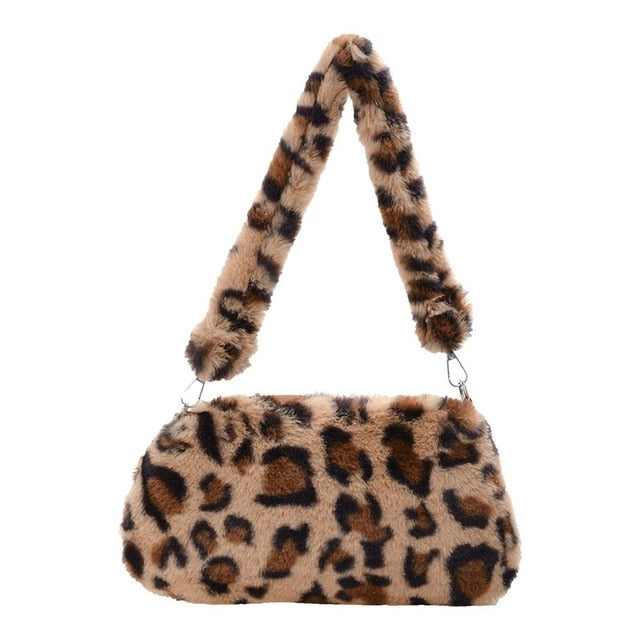 Fluffy Shoulder Messenger Bag Plush Soft Underarm Shoulder Fashion Casual Soft Crossbody Bags Women Totes Bags Clutch Bag