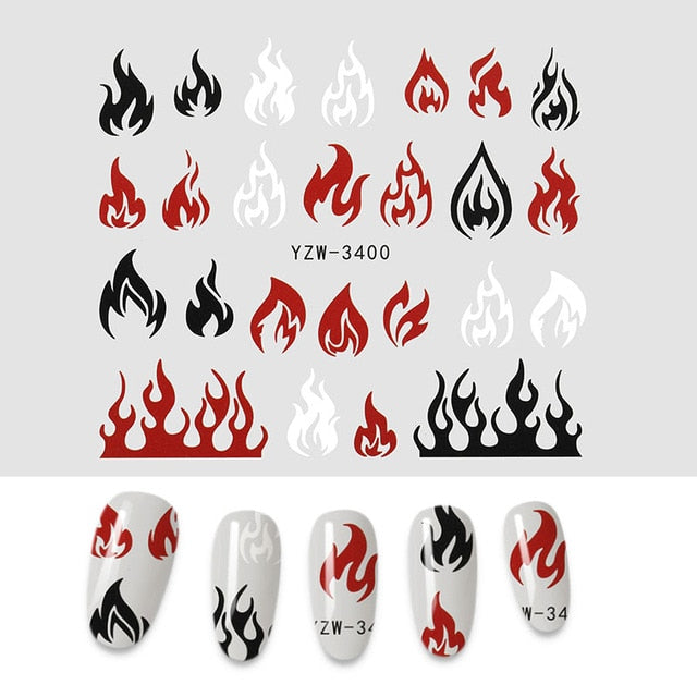 The New 3D Nail Sticker Cool English Letter stickers for nail  Foil Love Heart Design Nails Accessories Fashion Manicure Sticker