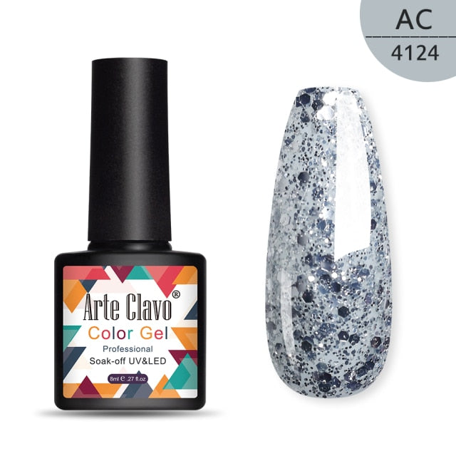 Arte Clavo Hybrid Varnishes 8ml Gel Nail Polish All For Manicure Semi Permanent UV Gel Nail Lacquer Soak Off Top Base Coat