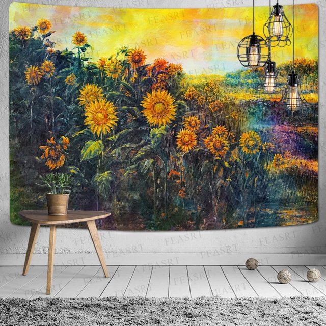 Simsant Mushroom Forest Castle Tapestry Fairytale Trippy Colorful Butterfly Wall Hanging Tapestry for Home Dorm Fantasy Decor