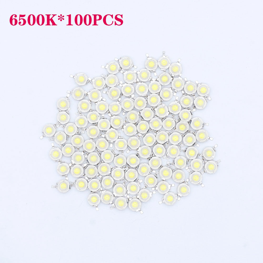 10PCS 100PCS High power led beads 1w 3w 5w 3.2V-3.6V white SMD Chip LED Diodes for DIY Bulb Light Beads