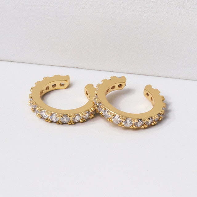 Top Quality Women Fashion CZ Small Hoop Earrings Elegant Statement Gold Color Copper Huggie Earring for Girls Wedding Jewelry