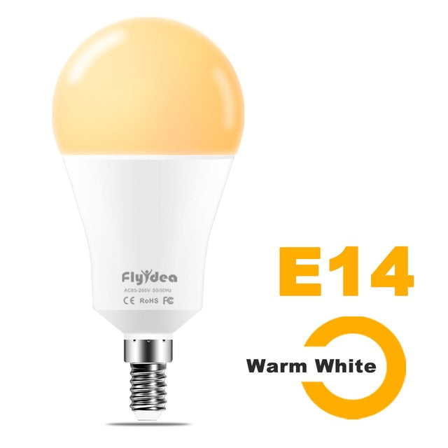 Siri Voice Control 15W RGB Smart Light Bulb Dimmable E27 B22 WiFi LED Magic Lamp AC 110V 220V Work with Alexa Google Home