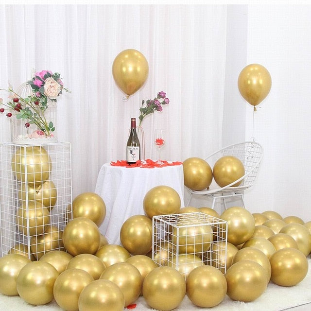 25pcs Rose Gold Metal Balloon Happy Birthday Party Decoration Kids Boy Girl Adults Wedding Birthday Ballon Bride To Be Baloon