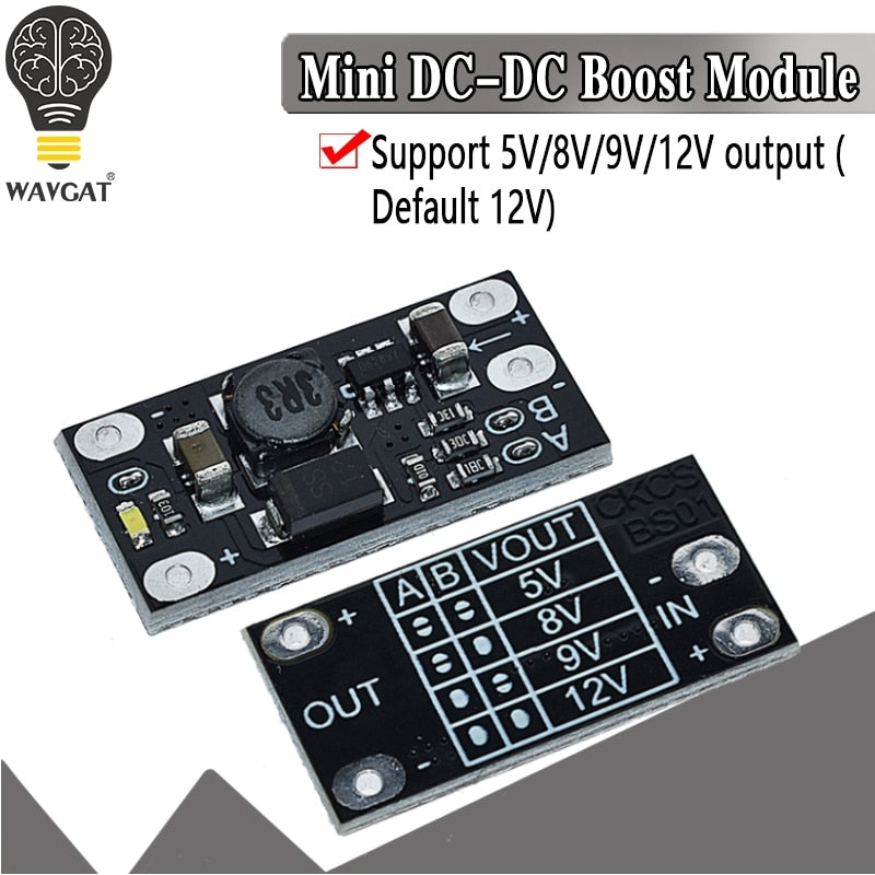 1.5A Multi-function Mini Boost Module Step Up Board 5V 8V 9V 12V LED Indicator Diy Voltage Module 3.7V lithium battery boost
