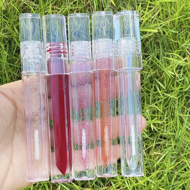 10/30/50pcs Empty 7.8ML Lipgloss Tubes Round Transparent Lip Gloss Tubes With Wand Empty Lip Gloss Tubes Clear Ship From USA