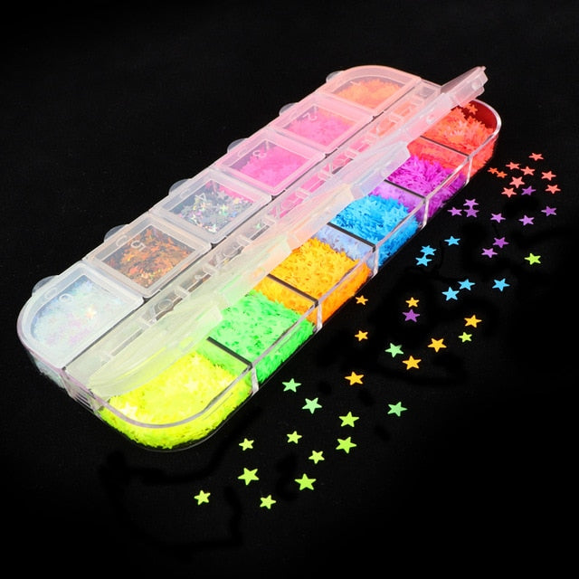 Holographics Laser star Nail Starry Sequins for Nails Colorful Flakes Paillette Tool Nail Art Decorations DIY Design supplies