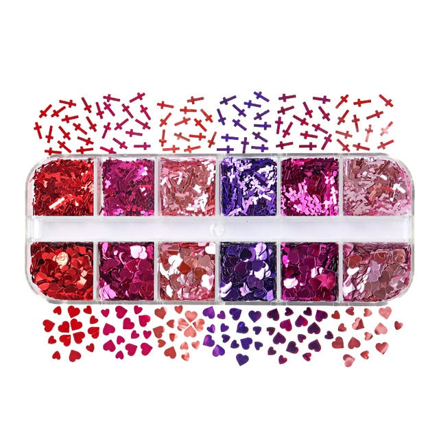 Holographics Laser star Nail Starry Sequins for Nails Colorful Flakes Paillette Tool Nail Art Decorations DIY Design supplies