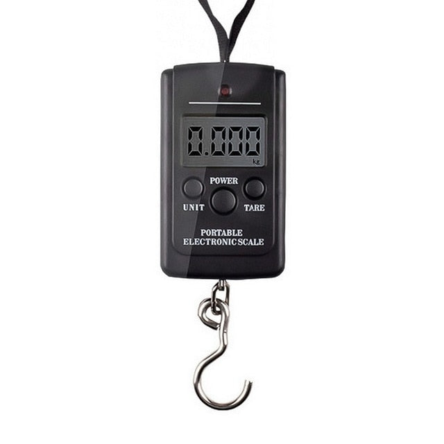 40kg x 10g Mini Digital Scale for Fishing Luggage Travel Weighting Steelyard Hanging Electronic Hook Scale, Kitchen Weight Tool