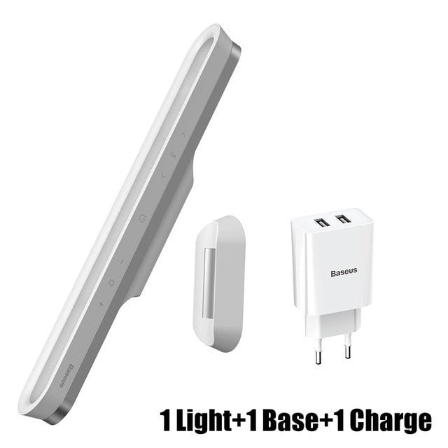 Baseus Desk Lamp Hanging Magnetic LED Table Lamp Chargeable Stepless Dimming Cabinet Light Night Light For Closet Wardrobe