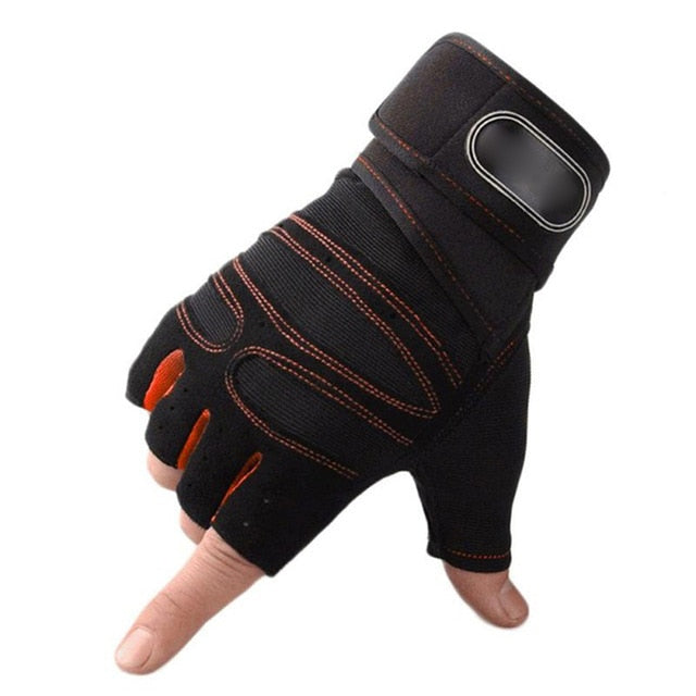 New 1 Pair Weight Lifting Training Gloves Women Men Fitness Sports Body Building Gymnastics Grips Gym Hand Palm Protector Gloves