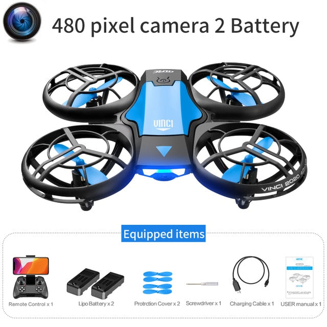 V8 New Mini Drone 4k profession HD Wide Angle Camera 1080P WiFi fpv Drone Camera Height Keep Drones Camera Helicopter Toys