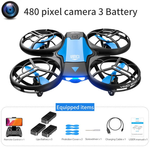 V8 New Mini Drone 4k profession HD Wide Angle Camera 1080P WiFi fpv Drone Camera Height Keep Drones Camera Helicopter Toys