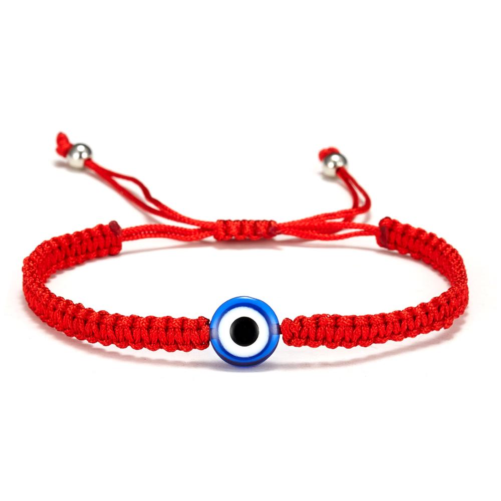 Turkish Evil Eye Hand Braided Red Thread String Bracelet Women Men Charm Lucky Rope Adjustable Bracelet Friendship Jewelry Gifts