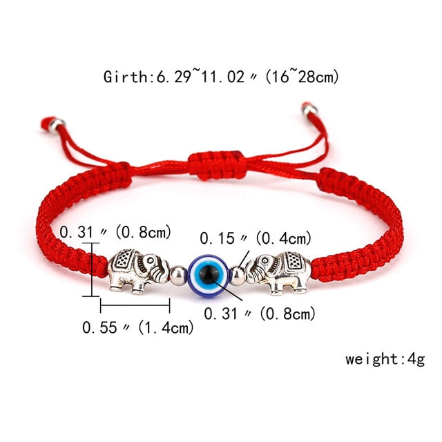 Turkish Evil Eye Hand Braided Red Thread String Bracelet Women Men Charm Lucky Rope Adjustable Bracelet Friendship Jewelry Gifts