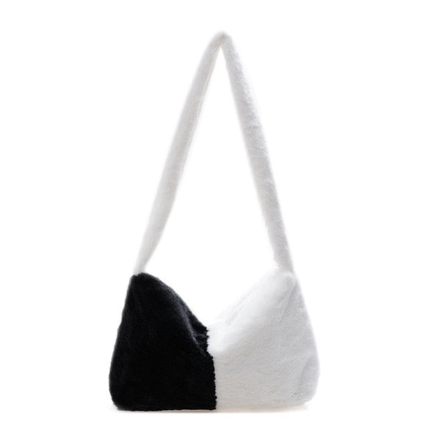 Fluffy Shoulder Messenger Bag Plush Soft Underarm Shoulder Fashion Casual Soft Crossbody Bags Women Totes Bags Clutch Bag