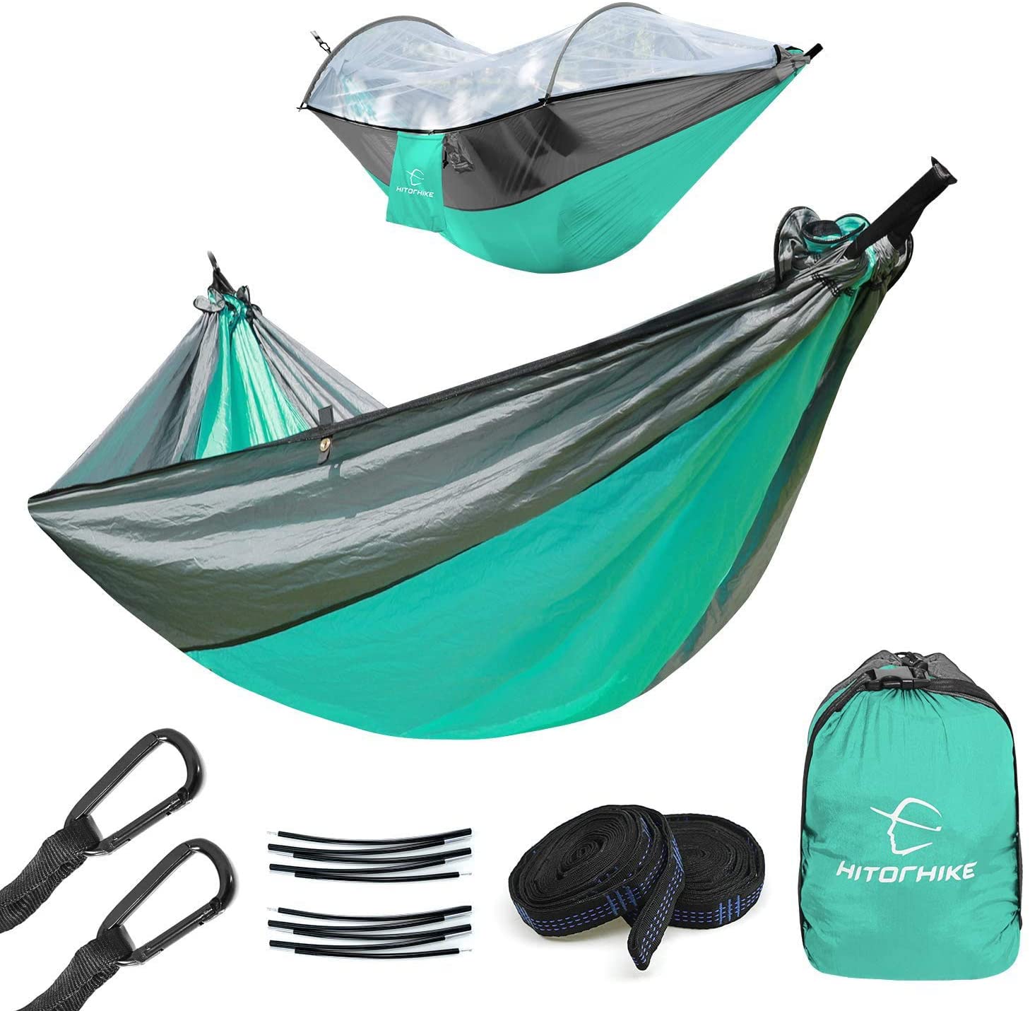 Hitorhike 1-2 Person Outdoor Mosquito Net Parachute Hammock Camping Hanging Sleeping Bed Swing Portable Double Chair Hammock