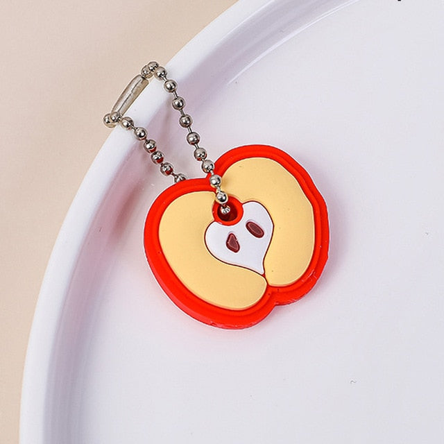 Cute Cartoon Keychain Silicone Cat Dog Protective Key Case Cover for Key Control Dust Cap Holder Gift Women Key Chain