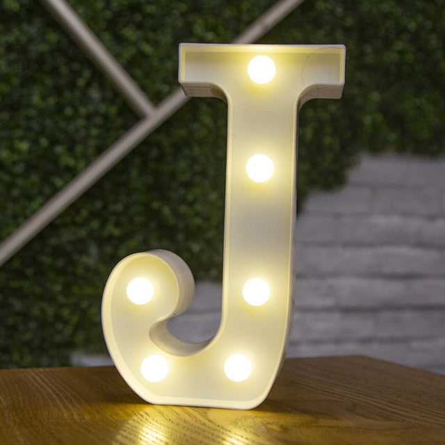 Alphabet Letter LED Lights Luminous Number Lamp Decoration Battery Night Light Party Bedroom Wedding Birthday Christmas Decor