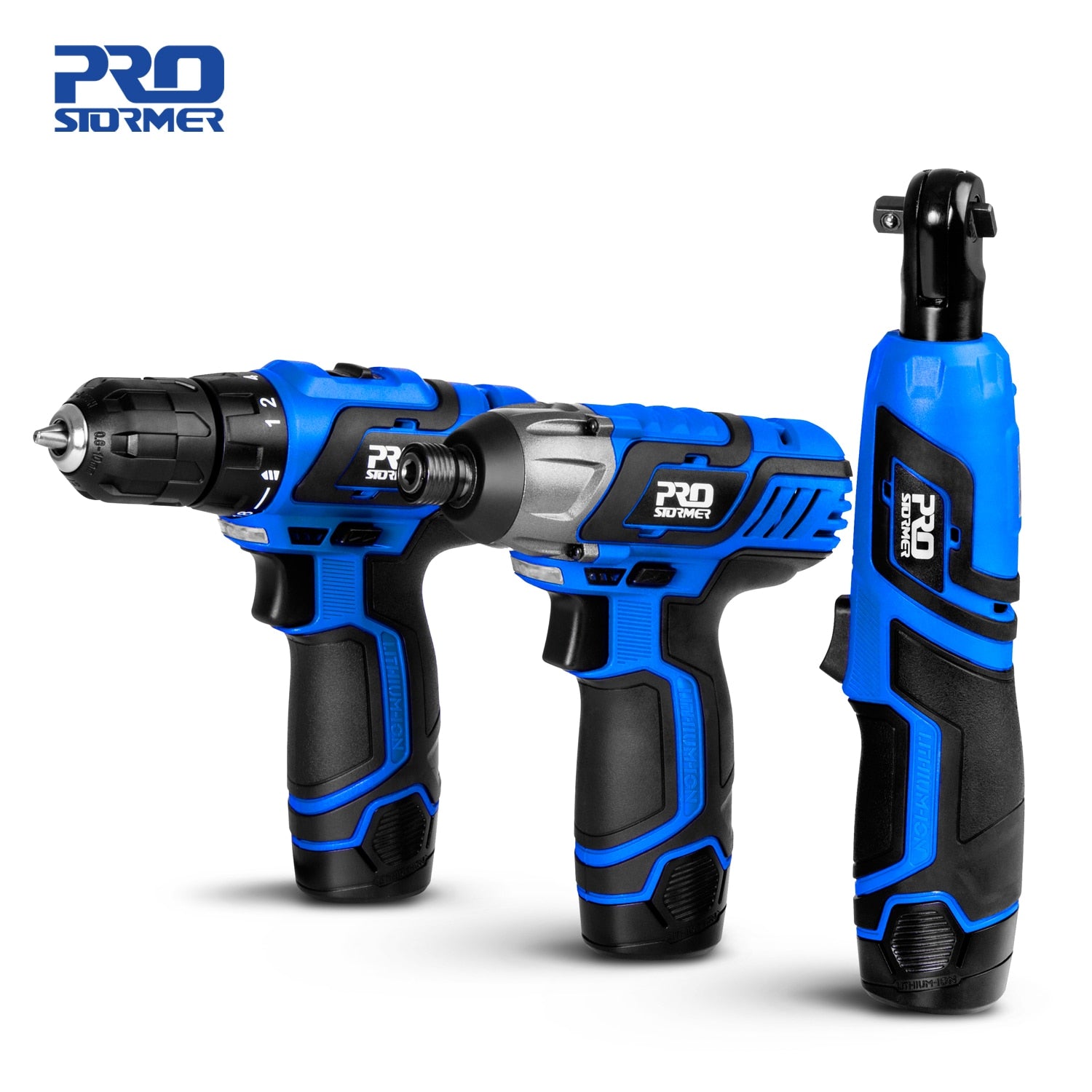 12V Cordless Electric Screwdriver Drill Machine Ratchet Wrench Power Tools Electric Hand Drill Universal Battery by PROSTORMER