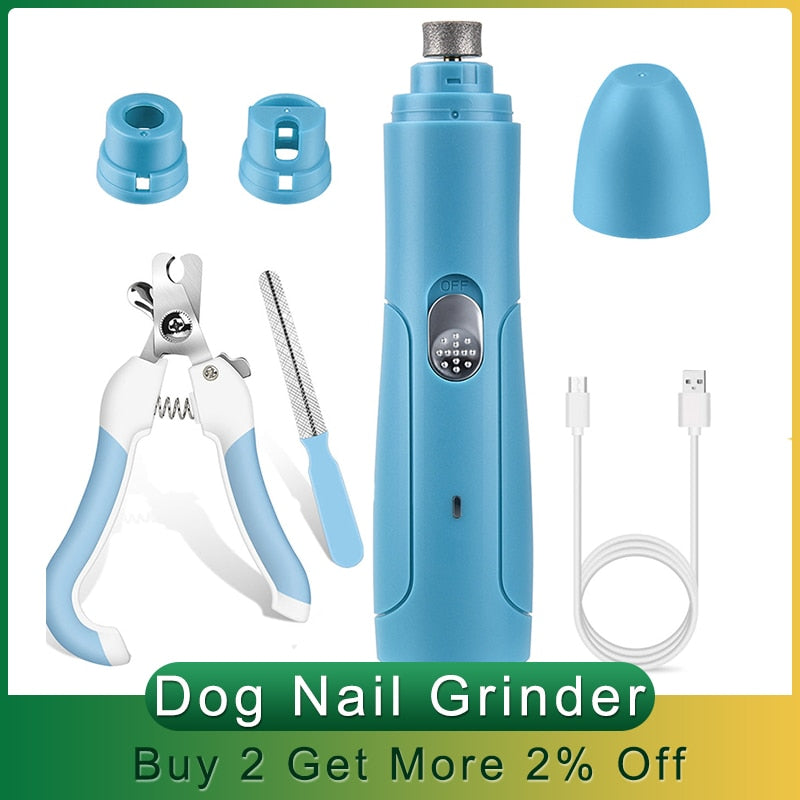 Electric Pet Nail Scissors Grinder Dog Cat Claw Grooming Trimmer Cutters Rechargeable Pet Nail Clippers Pet Supplies