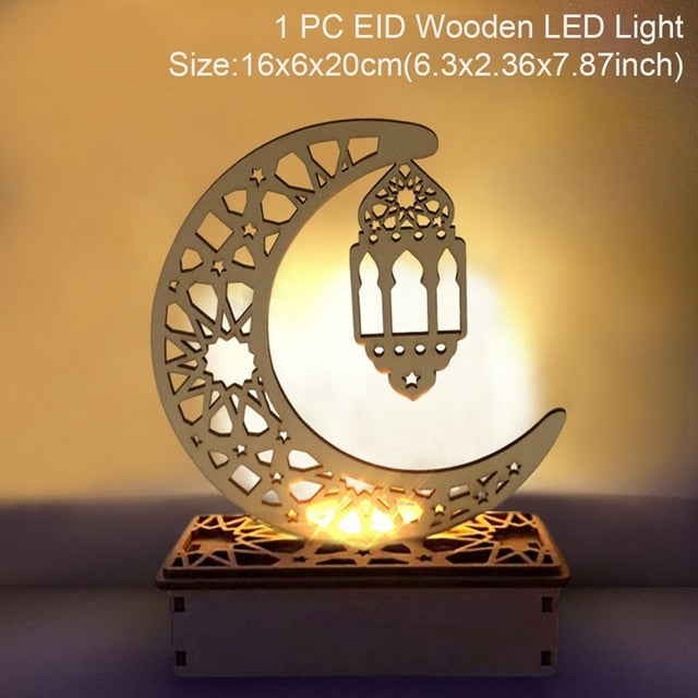 QIFU Eid Mubarak Decor Ornament Light Eid Kareem Ramadan Decor for Home Ramadan Mubarak Eid Al Adha Islamic Muslim Party Decor