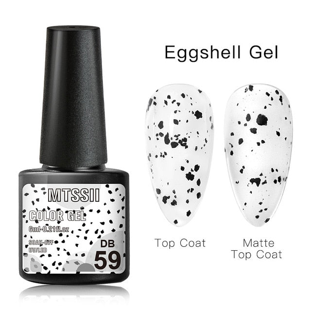 Mtssii  6ml Nail Gel Eggshell Gel Nail Polish Transparent Gel Soak Off Nail Art Gel  UV LED Varnish With Any Color Base Top Coat