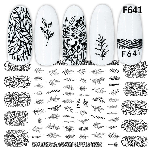 3D Nail Sticker Cool English Letter Nail Art Decorations Foil Love Heart Design Nails Accessories Fashion Manicure Stickers