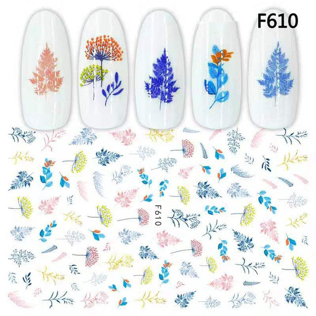 3D Nail Sticker Cool English Letter Nail Art Decorations Foil Love Heart Design Nails Accessories Fashion Manicure Stickers