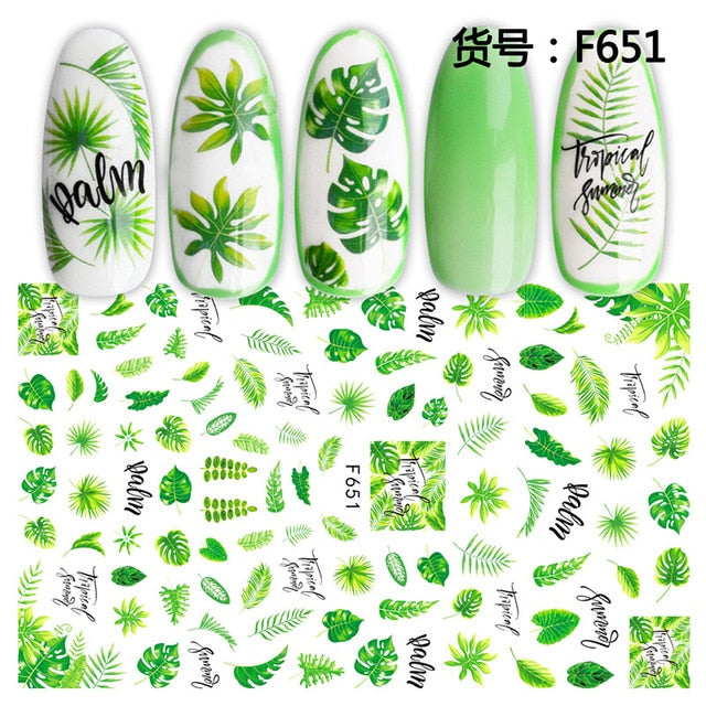 3D Nail Sticker Cool English Letter Nail Art Decorations Foil Love Heart Design Nails Accessories Fashion Manicure Stickers