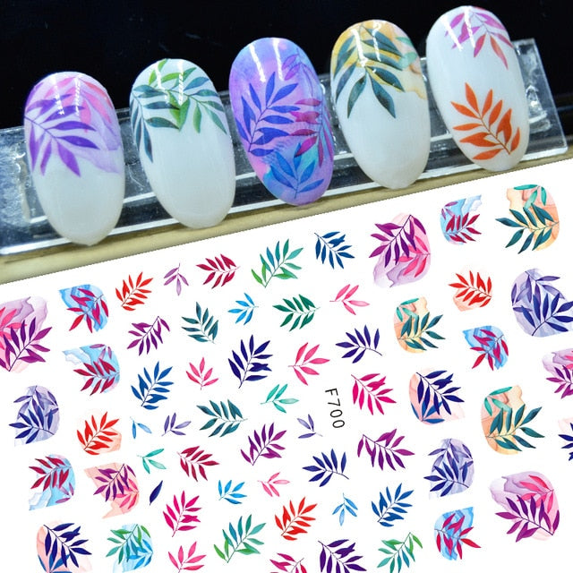 3D Nail Sticker Cool English Letter Nail Art Decorations Foil Love Heart Design Nails Accessories Fashion Manicure Stickers