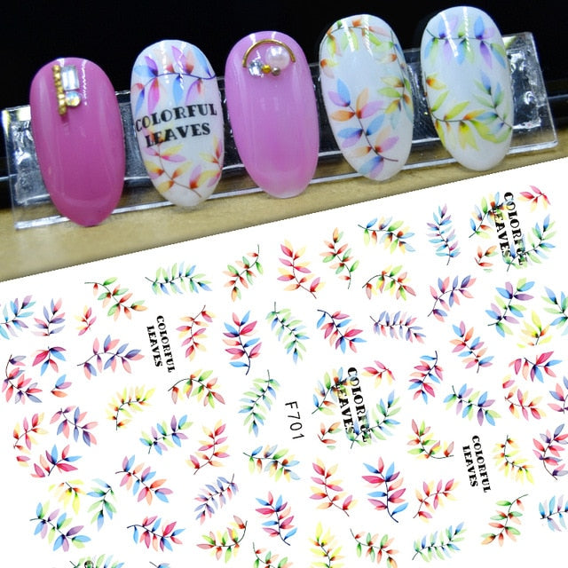 3D Nail Sticker Cool English Letter Nail Art Decorations Foil Love Heart Design Nails Accessories Fashion Manicure Stickers