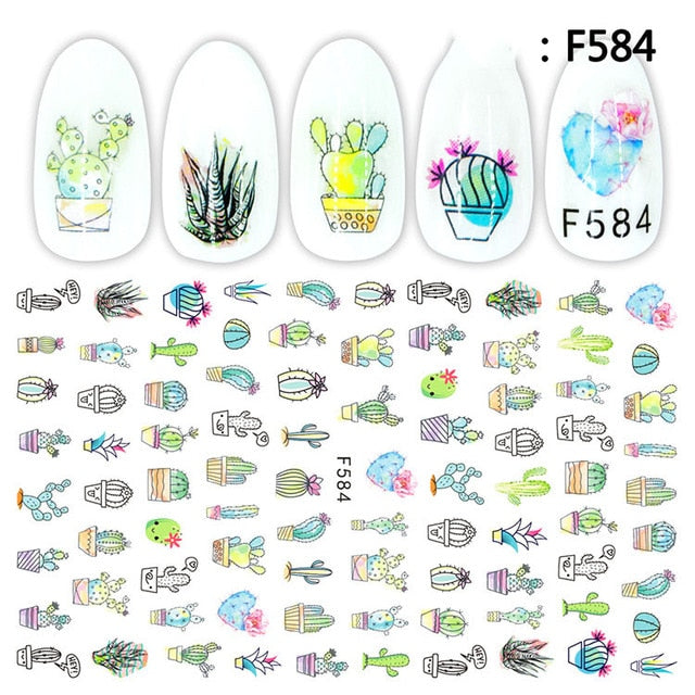 3D Nail Sticker Cool English Letter Nail Art Decorations Foil Love Heart Design Nails Accessories Fashion Manicure Stickers