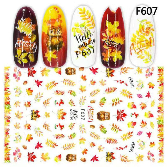 3D Nail Sticker Cool English Letter Nail Art Decorations Foil Love Heart Design Nails Accessories Fashion Manicure Stickers