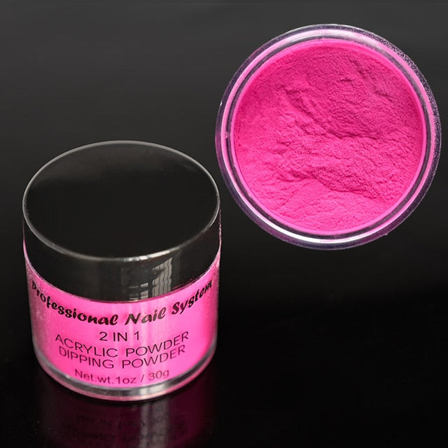 12 Colors 1 oz  Acrylic powder ,neon coral acrylic powder , nail supplies, coral nail polish, nail cosmetics , nail art,28g jar