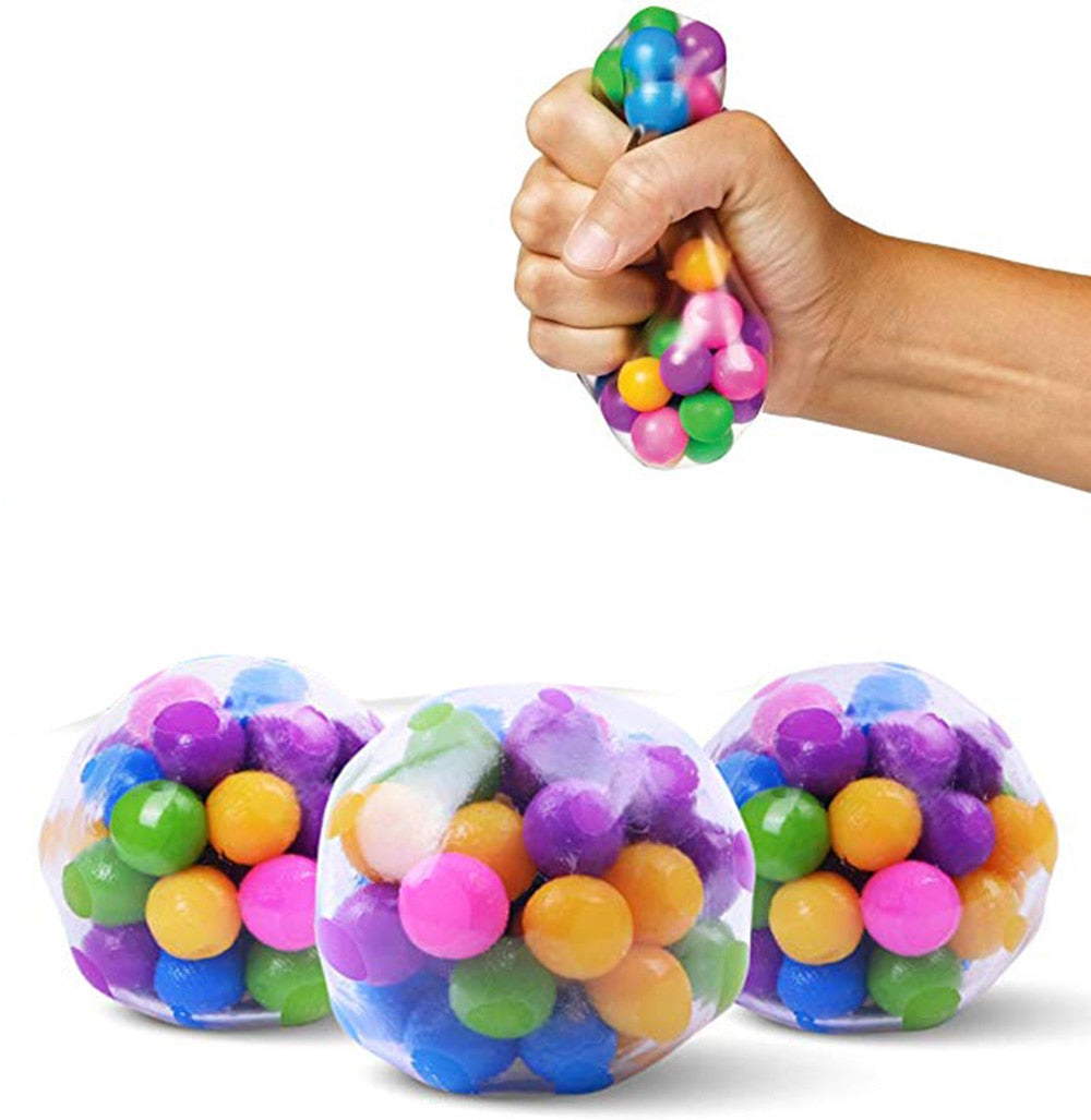 1/3pcs Clear Stress Balls Colorful Ball Autism Mood Squeeze Relief Healthy Toy Funny Gadget Vent Toy Children Christmas Gift