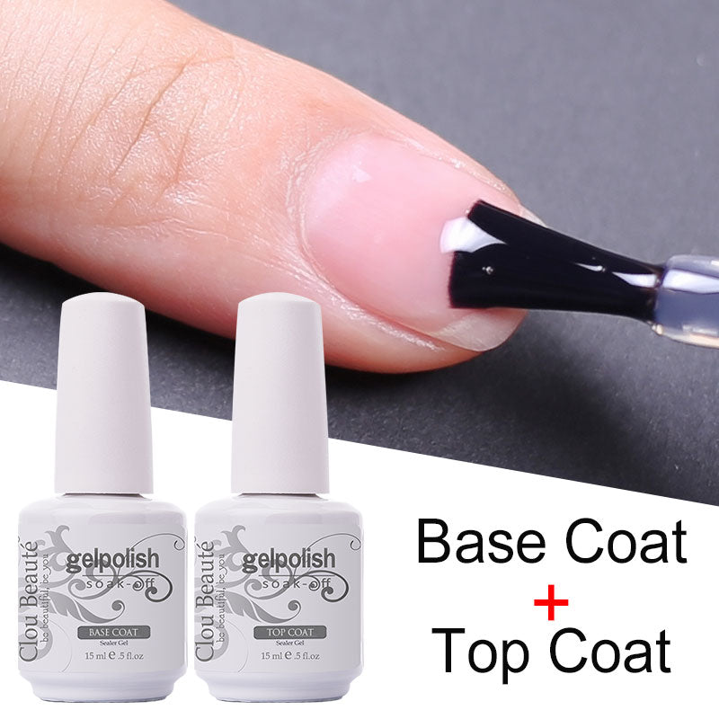 No Wipe Top Coat Base Coat Primer UV Gel Nail Art Tips Manicure Gel Nail Polish Color Gel Polish esmalte semi permanente