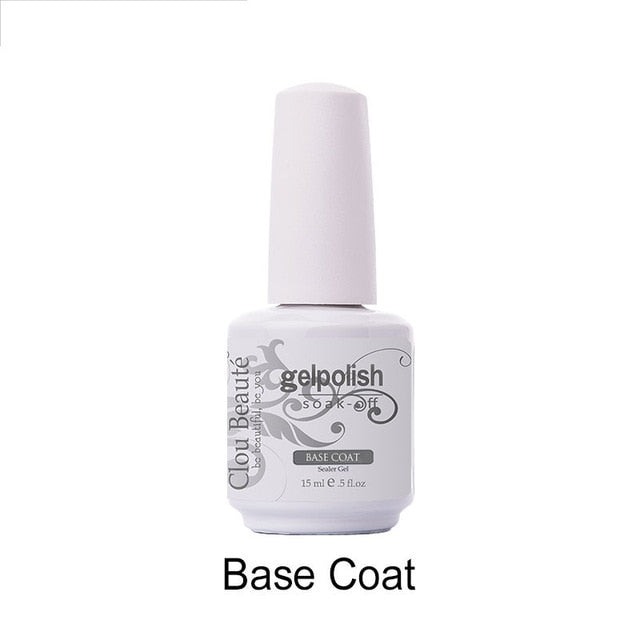No Wipe Top Coat Base Coat Primer UV Gel Nail Art Tips Manicure Gel Nail Polish Color Gel Polish esmalte semi permanente