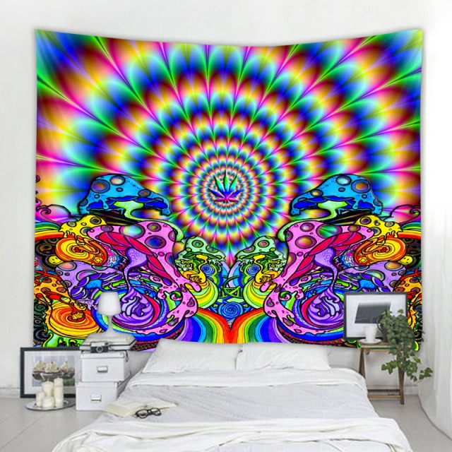 Large Tapestry White Black Sun Moon Mandala Tarot Tapestries Wall Hanging Celestial Hippie Wall Carpet Rugs Dorm Decor