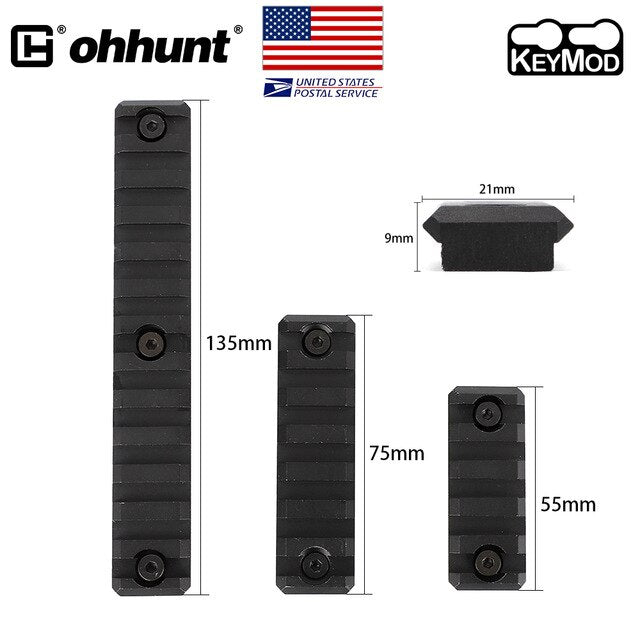 SHIP FROM USA Ohhunt Pack of 3 pcs keymod AR 15 Rifle Accessory Unity Tactical Multi Purpose Picatinny Rail Mount For Handguards