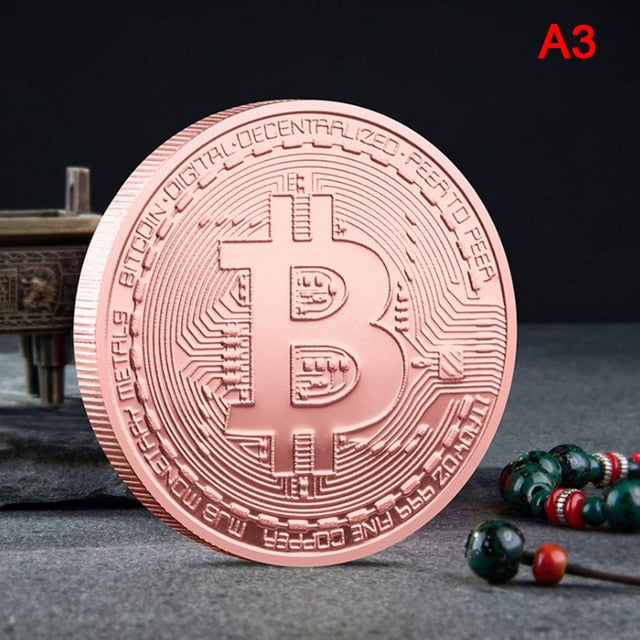 Funny Bitcoin Collectible BTC Coin Pirate Treasure Coins Props Toys For Halloween Party Cosplay Kids