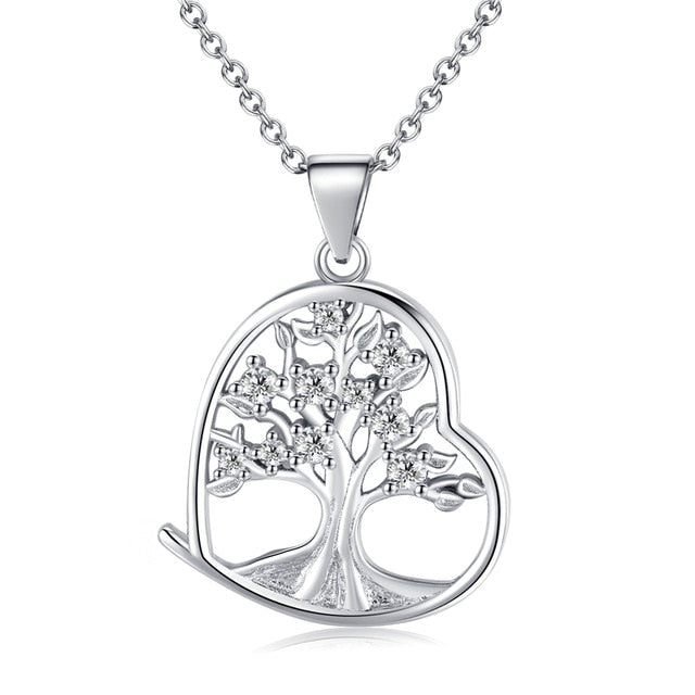 Sodrov 925 Silver Necklace Tree of Life Silver Pendant Necklace For Women Nature Lucky Silver 925 Jewelry Silver Necklace
