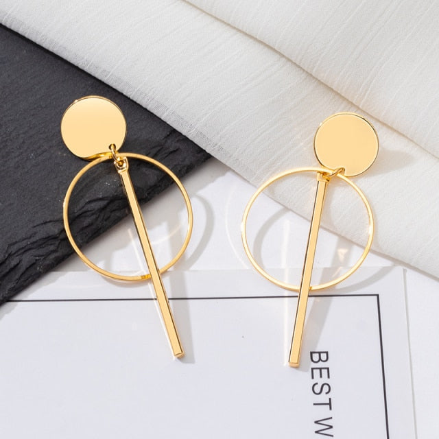 Fashion Statement Earrings Large Geometric Earrings For Women Hanging Dangle Earrings Drop Earrings 2020 Modern Female Jewelry