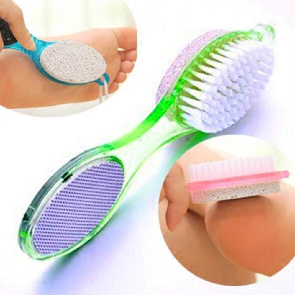 1pc 4 In 1 Foot Grinding Stone Practical Foot Dead Skin Callus Remover Multi-function Foot Cleaner Brush Pedicure Foot Care Tool